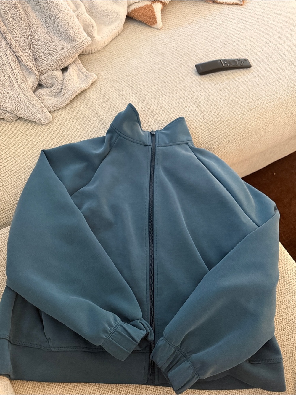 Women's Soft Teal Full-Zip Active Jacket
